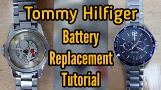 How To Change or Replace Tommy Hilfiger Watch Battery  Watch Repair Channel [upl. by Ailecnarf]