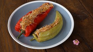 Surprise Steamed Stuffed Peppers  Morgane Recipes [upl. by Dorion]