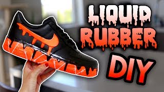 HOW TO LIQUID RUBBER YOUR SHOES PERMANENTLY  CHANGE SOLE COLOR FULL CUSTOM DIY [upl. by Melamie]