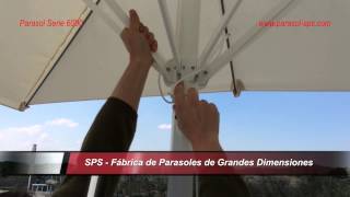 Parasol SPS Serie 6000 Resistente hasta 35m fácil desmontaje [upl. by Merill]