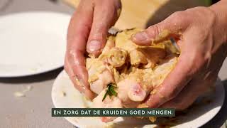 Barofi Recept Geroosterde Kip aan het Spit met Kerrie en Tahini [upl. by Erdnassac]