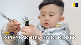 Meet the sixyearold hairdresser in southern China [upl. by Anelram995]