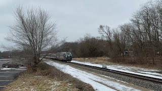 Westbound Amtrak Bluewater at 100 MPH  Mattawan MI 1824 [upl. by Fifine]