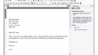 MS Word 2003 Mail Merge Pt 2 [upl. by Geralda]