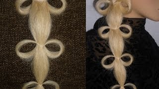 Schön Einfach und sehr ROMANTISCH ZopfFrisur für mittellange Haare EASY Loop Braid Hairstyle [upl. by Ennaed]