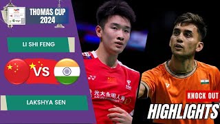 Li Shi Feng CHN vs Lakshya Sen IND  QF  Thomas Cup 2024 [upl. by Ardnwahsal]