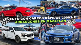 EVENTO CON CARROS RÁPIDOS HASTA 2000 HP ARRANCONES MAZATLAN  SINALOA STANG [upl. by Pryce]