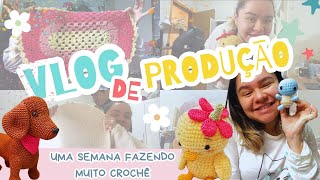 VLOG DE PRODUÇÃO uma semana fazendo muito crochê 🌸🌼 [upl. by Kunz]