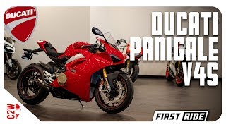 2018 Ducati Panigale V4S  First Ride [upl. by Yelha]