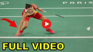 carolina marin injury  lesión de carolina marín  carolina marin injury video [upl. by Lambard]