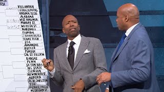 Charles Barkley and Kenny Smith struggle to agree on their joint March Madness bracket [upl. by Nibla319]