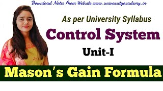 CS5 Signal Flow Method Using Mason’s Gain Formula  Control System Mason Gain Formula [upl. by Busby963]