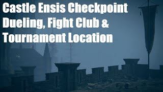 Elden Ring  Castle Ensis Checkpoint  Dueling Fight Club amp Tournament Location [upl. by Anicnarf]