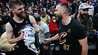 quotKelce Bros Celebrate Cavs Epic Win with MVP Dean Wade Beer Chugging Funquot [upl. by Jacobsen]