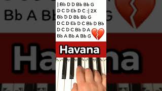 Learn how to play Havana on the Piano 🎹 havana piano [upl. by Aneeuqal]