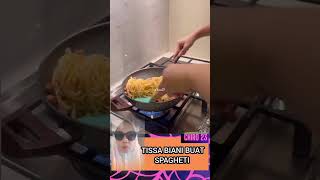 Tissa Biani buat sphagetti untuk bekal ke lokasi syuting tissabiani [upl. by Ennahgem]