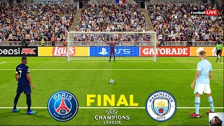 Man City vs PSG  Penalty Shootout  Final UEFA Champions League 2024 UCL  eFootball PES Gameplay [upl. by Norej870]