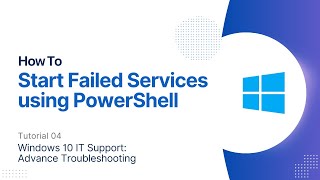 How To Start Failed Services using PowerShell  Windows 10 Advanced Troubleshooting [upl. by Nennarb835]