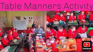 Table Manners Activity You tube video Shri Guru Arjun Dev Public School [upl. by Norrie]