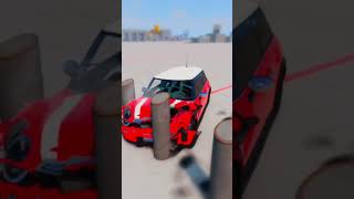 Mini Cooper on crash test In BeamNGdrive [upl. by Eidnac960]