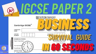 IGCSE Business Studies Paper 2 Survival Guide CAIE Cambridge International Updated 2021 [upl. by Notgnilliw]