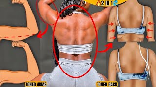 STANDING Toned BACK amp ARMS in just 9 MinsDays Weight Vs No Weight [upl. by Biron]