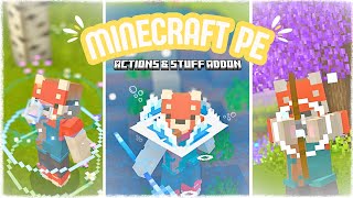 BEST animation addon for Minecraft pebedrock 120121 Actions amp Stuff 💭 [upl. by Juley]