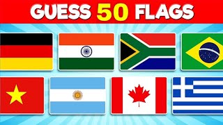 Guess the Flag Quiz  Can You Guess the 50 Flags [upl. by Renard]