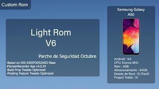 Light Rom V6  Android 90  Samsung Galaxy A50 [upl. by Ezara]