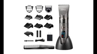 Hatteker Mens Beard Trimmer Cordless Hair Trimmer Hair Clipper Review  Actual Reviews amp More [upl. by Bendix20]