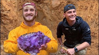 Logan Paul amp DALLMYD find Crazy Amethyst Crystals [upl. by Leacock]