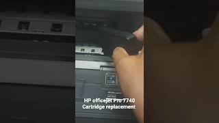 HP officejet Pro 7740 Cartridge replacement [upl. by Ytsur]