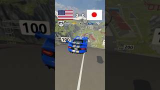 American cars VS Japanese cars usa beamngdrive games shorts [upl. by Ronaele]