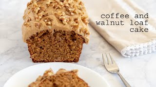 Coffee and Walnut Loaf Cake  traybakes amp more [upl. by Nugesulo]