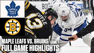 1st Round Toronto Maple Leafs vs Boston Bruins Game 7  Full Game Highlights [upl. by Kcuhc]