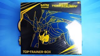 Pokemon Sonne und Mond  Teams sind Trumpf  Top Elite Trainer Box Opening Unboxing [upl. by Nelluc230]