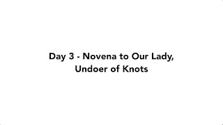 Day 3  Novena to Our Lady Undoer of Knots  2016 [upl. by Camila]