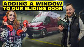 Fitting Bonded Sliding Door Window  DIY Transit Camper Van Conversion [upl. by Oremar]