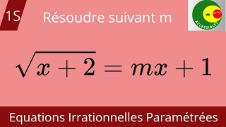 Équation irrationnelle avec paramètre [upl. by Hembree]