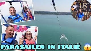 OP HAAR 18DE ğŸ VERJAARDAG PARASAILEN BOVEN HET GARDAMEER ğŸ˜± italy  DE FAMILIE SNIJDERS VLOG 572 [upl. by Niro]