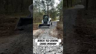 Bobcat T62 Grading out 420’ crusher run driveway asmr bobcat landmanagement gravel [upl. by Amy]