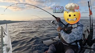 Maui Kayak Fishing  Pelagic on the Big Island Jig  Monster Opelu Mama Kaku [upl. by Ahsemit]