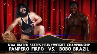 1972 Oct28  NWA BTW  Pampero Firpo vs Bobo Brazil  US Title  WWE 2K22 [upl. by Anselmi459]