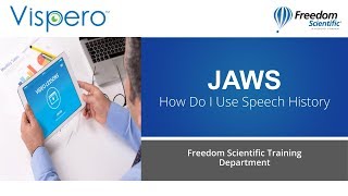 How Do I Use JAWS Speech History [upl. by Porte]