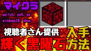 【マイクラ】輝く黒曜石の入手方法・出し方【スイッチ対応】 [upl. by Ikcir]