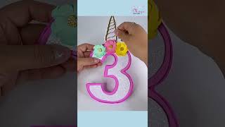 Centro de mesa Unicorno 🦄 Unicorn centerpiece😍 shorts diy party craft decoration shortviral [upl. by Good]