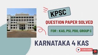 KPSC  PYQ  GROUP C 289  PART 1 [upl. by Derayne]