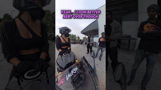 THEY DIDN’T EXPECT THAT 😂 hogs harleydavidson motogirl gixxer girlbikers bikergirl gsxr [upl. by Madaih457]