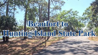 Beaufort SC to Hunting Island State Park Scenic Drive [upl. by Linette498]