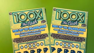 A COUPLE OF 100X THE CASH SCRATCH OFFS FROM THE FLORIDA LOTTERY [upl. by Auhsot25]